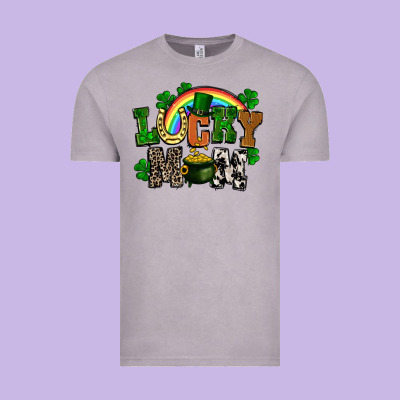 Lucky Mom St. Patricks Day Vintage Tee Designed By Fadigitalartstudio