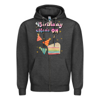 Charcoal Heather birthday mode on Zipper Hoodie - JahusDesignShop