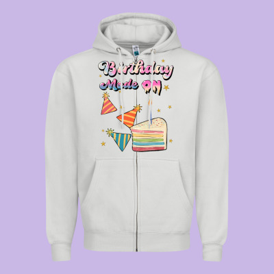 Birthday Mode On Zipper Hoodie Designed By Jahusdesignshop