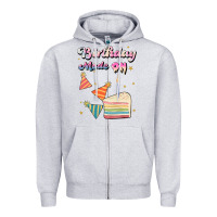 Heather Grey birthday mode on Zipper Hoodie - JahusDesignShop