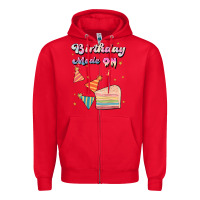 Red birthday mode on Zipper Hoodie - JahusDesignShop