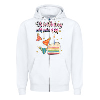 White birthday mode on Zipper Hoodie - JahusDesignShop