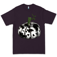 Plum watercolor cowhide halloween pumpkin Premium Tee - RanaPortraitStore