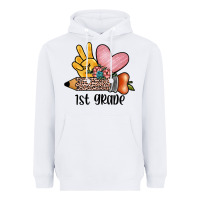 White peace love 1st grade Heavyweight Hoodie - JahusDesignShop