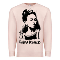 Pale Pink frida kahlo Premium Sweatshirt - DesigneFamous