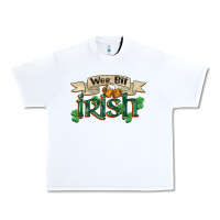 White wee bit irish st patrick's day Urban Heavy Tee - FaDigitalArtStudio