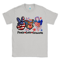 Moon Dust Peace love fireworks 4th of july Classic Tee - CowGirlArtShop