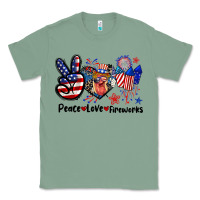 Sage Peace love fireworks 4th of july Classic Tee - CowGirlArtShop