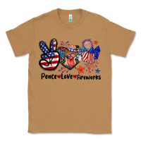 Toasted Coconut Peace love fireworks 4th of july Classic Tee - CowGirlArtShop