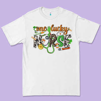 One Lucky Nurse St. Patrick's Day Premium Tee Designed By Cowgirlartshop