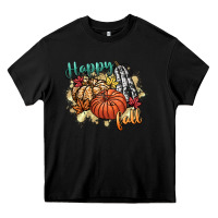 Black happy fall Heavy Core Tee - CowGirlArtShop