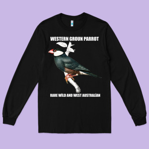 Western Ground Parrot Rare Wild And West Australian Long Sleeve Tee Designed By Bettercallsaul
