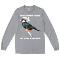 Heather Grey western ground parrot rare wild and west australian Long Sleeve Tee - Bettercallsaul
