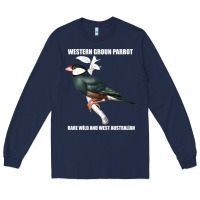 Navy western ground parrot rare wild and west australian Long Sleeve Tee - Bettercallsaul