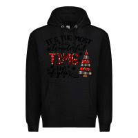 Black IT THE MOST WONDERFUL TIME the of year Premium Hoodie - CowhideDigitalArt