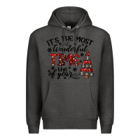 Charcoal Heather IT THE MOST WONDERFUL TIME the of year Premium Hoodie - CowhideDigitalArt