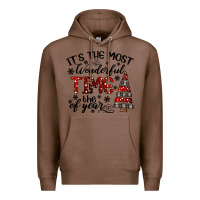 Chestnut IT THE MOST WONDERFUL TIME the of year Premium Hoodie - CowhideDigitalArt