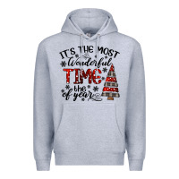 Heather Grey IT THE MOST WONDERFUL TIME the of year Premium Hoodie - CowhideDigitalArt