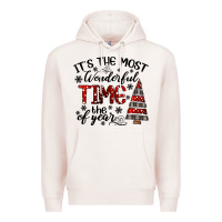Pale Pink IT THE MOST WONDERFUL TIME the of year Premium Hoodie - CowhideDigitalArt