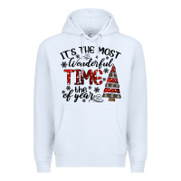 White IT THE MOST WONDERFUL TIME the of year Premium Hoodie - CowhideDigitalArt