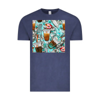 Dentist Coffee Cups Toothpaste And Teeth With Cowhide Seamless Pattern Vintage Tee | Teevron