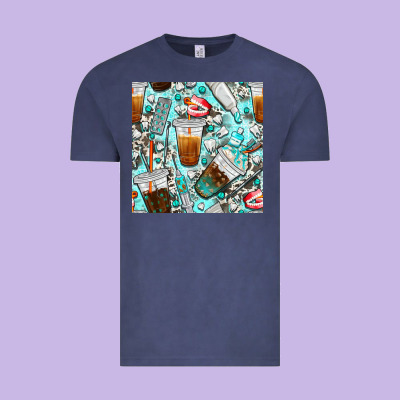 Dentist Coffee Cups Toothpaste And Teeth With Cowhide Seamless Pattern Vintage Tee Designed By Bundleandbundleshop