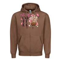 Chestnut but first coffee floral Zipper Hoodie - JahusDesignShop
