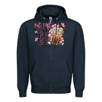 Navy but first coffee floral Zipper Hoodie - JahusDesignShop