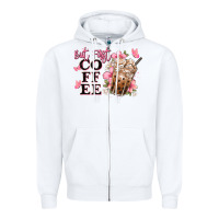 White but first coffee floral Zipper Hoodie - JahusDesignShop