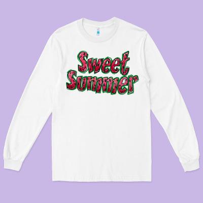 Sweet Summer Watermelon Long Sleeve Tee Designed By Bundleandbundleshop