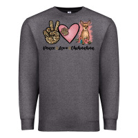 Charcoal Heather peace love chihuahua Premium Sweatshirt - JahusDesignShop