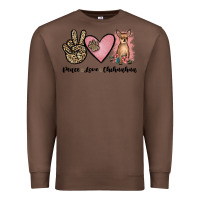 Chestnut peace love chihuahua Premium Sweatshirt - JahusDesignShop