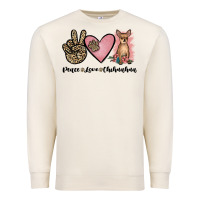 Sandshell peace love chihuahua Premium Sweatshirt - JahusDesignShop