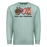 Seafoam peace love chihuahua Premium Sweatshirt - JahusDesignShop