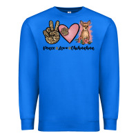 True Royal peace love chihuahua Premium Sweatshirt - JahusDesignShop