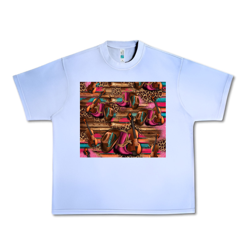 Valentines Day Violin And Cowboy Boots Country Music Urban Heavy Tee by Jasminsmagicworld | Teevron