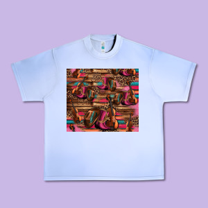 Valentines Day Violin And Cowboy Boots Country Music Urban Heavy Tee Designed By Jasminsmagicworld