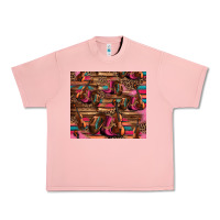 Salmon valentines day violin and cowboy boots country music Urban Heavy Tee - Jasminsmagicworld