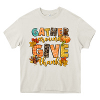 Cream gather around and give thanks Heavy Core Tee - CowGirlArtShop