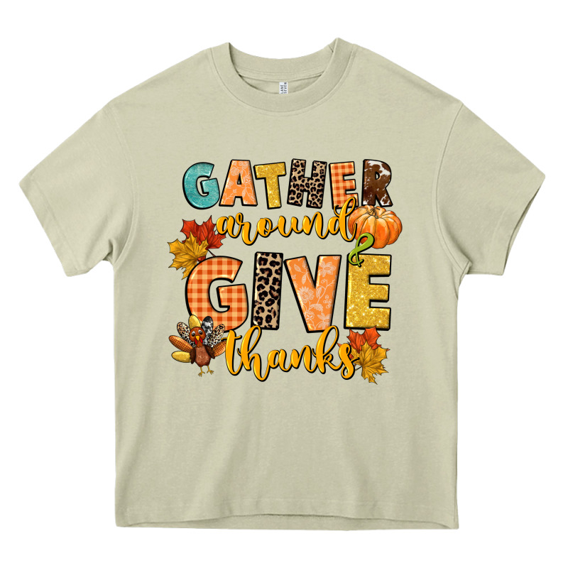 Gather Around And Give Thanks Heavy Core Tee by CowGirlArtShop | Teevron