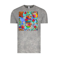 Cloud Rock hippie coffee cups and flowers and peace seamless pattern bbs Vintage Tee - BundleAndBundleShop
