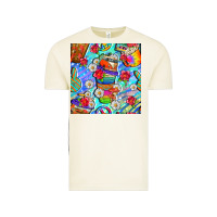 Hippie Coffee Cups And Flowers And Peace Seamless Pattern Bbs Vintage Tee | Teevron