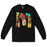 Black farm life alphabet lowercase letters m Long Sleeve Tee - BundleAndBundleShop