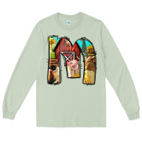 Matcha farm life alphabet lowercase letters m Long Sleeve Tee - BundleAndBundleShop