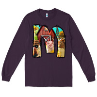 Plum farm life alphabet lowercase letters m Long Sleeve Tee - BundleAndBundleShop