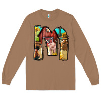 Toasted Coconut farm life alphabet lowercase letters m Long Sleeve Tee - BundleAndBundleShop