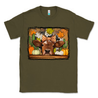 Army Green fall cow Classic Tee - Jasminsmagicworld