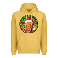 Antique Gold christmas circle earrings Premium Hoodie - Jasminsmagicworld