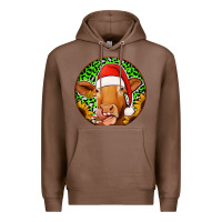Chestnut christmas circle earrings Premium Hoodie - Jasminsmagicworld