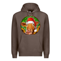 Coffee christmas circle earrings Premium Hoodie - Jasminsmagicworld